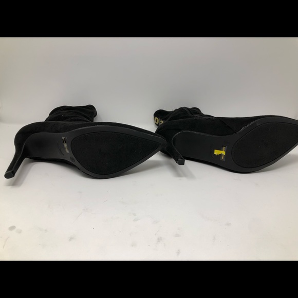 Anne Michelle Black Suede Ankle Pointed Booties - Picture 4 of 4